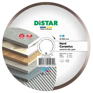 Круг алмазний Distar 1A1R Hard Ceramics 300 мм суцільний відрізний диск по керамограніту та керамічній плитці