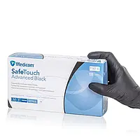 Перчатки нитриловые неопудренные Medicom Black "M" 100 шт (50 пар) черные