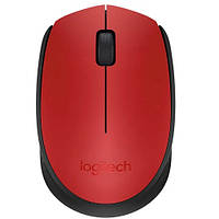 Мышка беспроводная Logitech M171 Wireless 1000dpi 3кн красная с черным