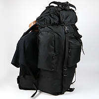 Рюкзак тактический каркасный Черный 80 л (материал оксфорд 800D)