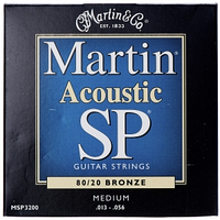 Струны для акустической гитары MARTIN MSP-3200 SP Acoustic 80/20 Bronze Medium .013 - .056