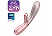 Багатофункціональний вібратор Satisfyer HEATING BUNNY з подвійною стимуляцією та тепловим ефектом з додатком, фото 4