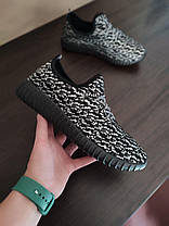 ЗНИЖКА! Літні кросівки Yeezy Boost BLACK / WHITE чоловічі із буст, фото 4
