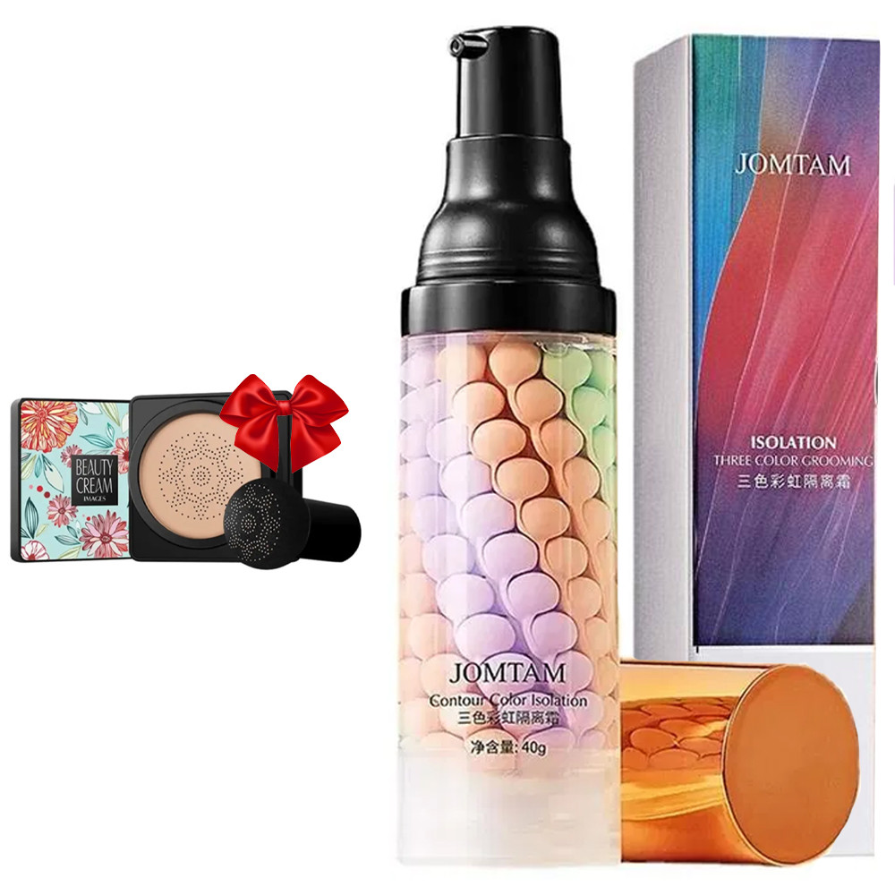 Триколірна база під макіяж 40 мл, Jomtam + Подарунок Кушон Images Moisture Beauty Cream / Праймер для обличчя, фото 1