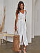 Витончене та практичне літнє жіноче плаття на гудзиках, біле, фото 3