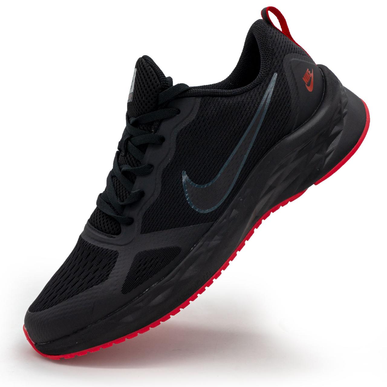 Чоловічі кросівки для бігу Nike Zoom Winflo 8 повністю чорні. Топ якість! 42. Розміри в наявності: 42.