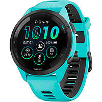 Смарт-часы Garmin Forerunner 265 Black Bezel with Aqua Case and Aqua/Black Silicone Band (010-02810-02)