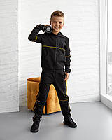 Спортивный костюм на мальчика цвет чёрный/желтый р.116 408235