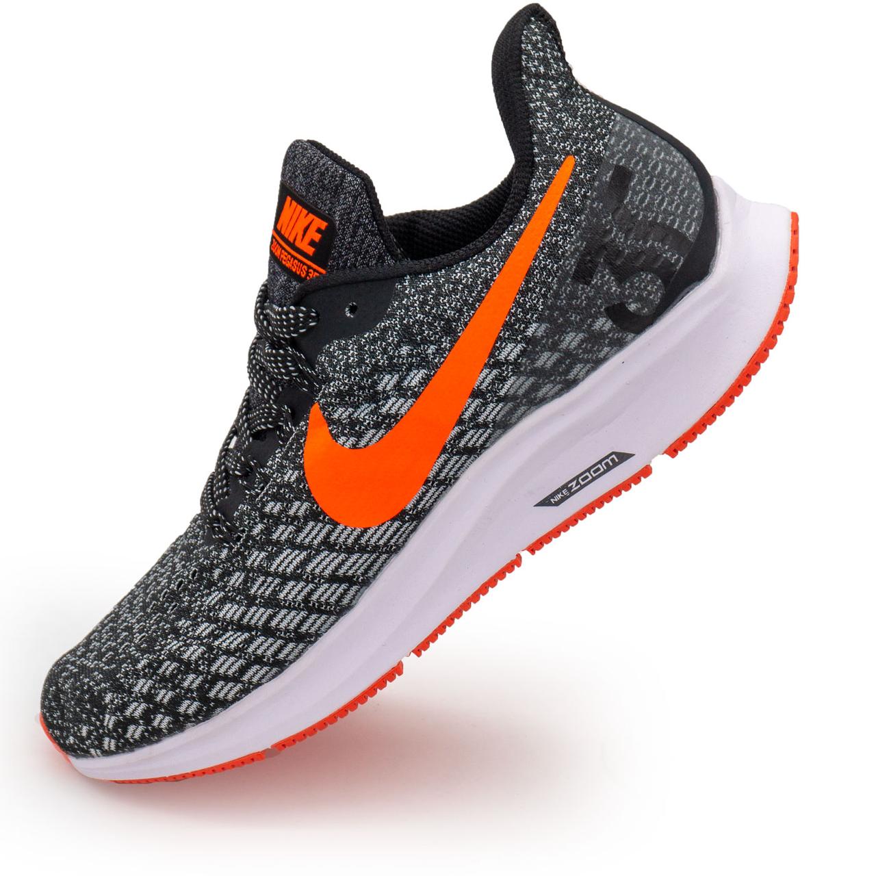 Кросівки для бігу Nike Zoom Pegasus 35 сіро-ораньжевого. Топ якість! 40. Розміри в наявності: 40, 44.