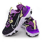 Жіночі кросівки Nike React Vision DimSix чорні з фіолетовим. Топ якість! 38. Розміри в наявності: 38, 39.