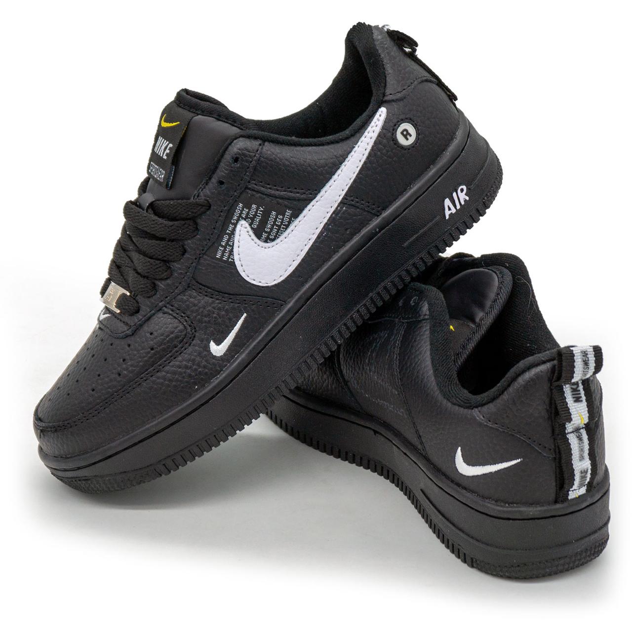 Шкіряні кросівки Nike Air Force низькі чорні 36. Розміри в наявності: 36, 37, 41.