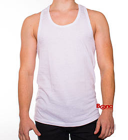 Чоловіча майка борцовка з бавовни Bono 000102 біла, розмір 48 M