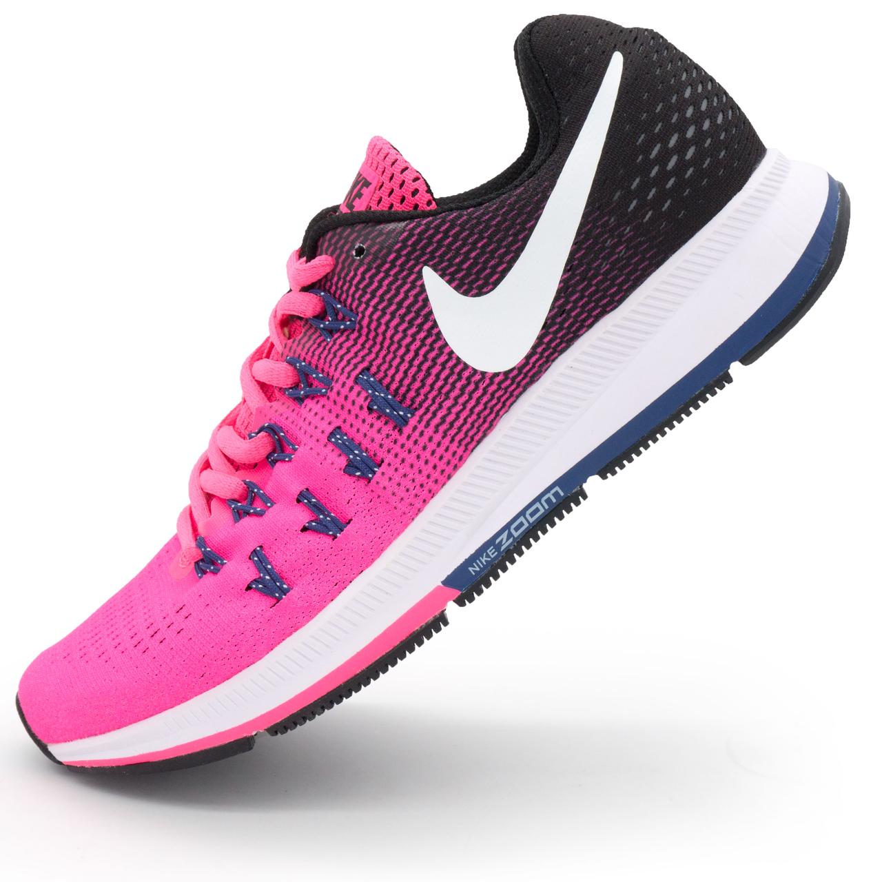 Жіночі кросівки для бігу Nike Zoom Pegasus 33 темно-рожеві. Топ якість! 38. Розміри в наявності: 38.