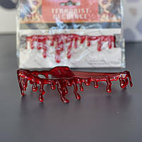 Чокер "Кривавий" на Хелловін, Кровавый ошейник на хэллоуин, фото 3