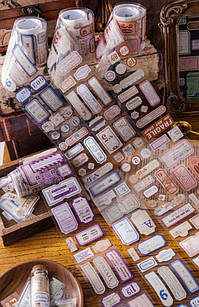 Декоративний скотч зі стилізацій під вінтаж мікс