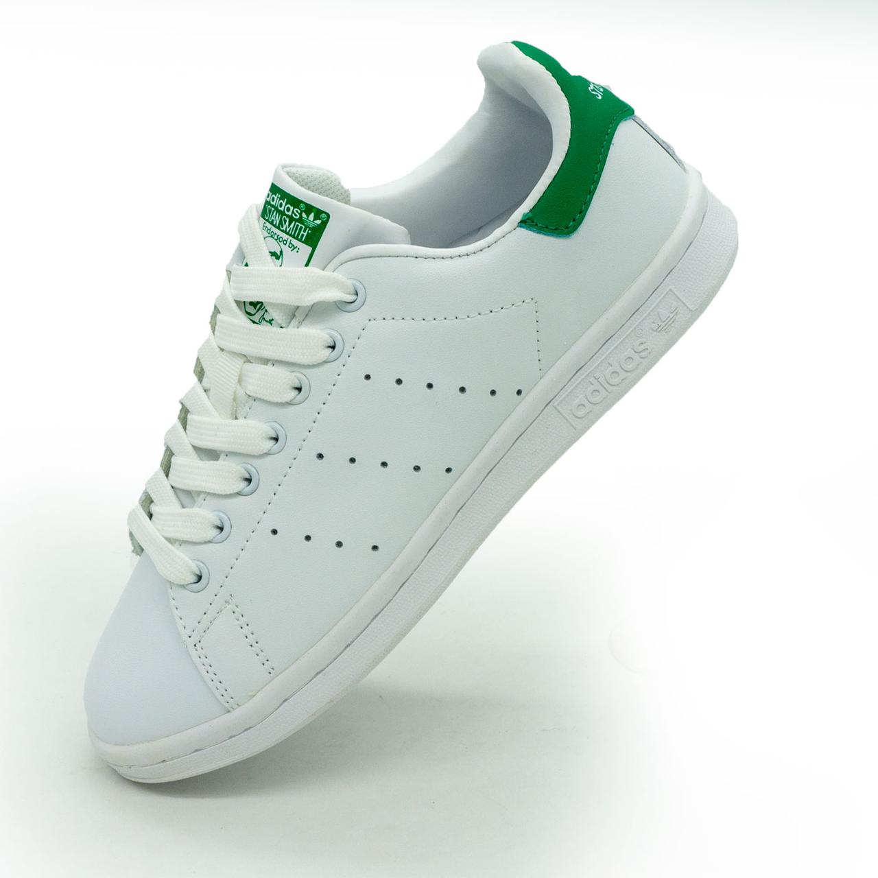 Жіночі кросівки Adidas Stan Smith біло зелені 37. Розміри в наявності: 37.