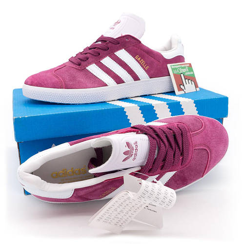 Бордовые кроссовки Adidas Gazelle натуральная замша, Vietnam - Топ ...