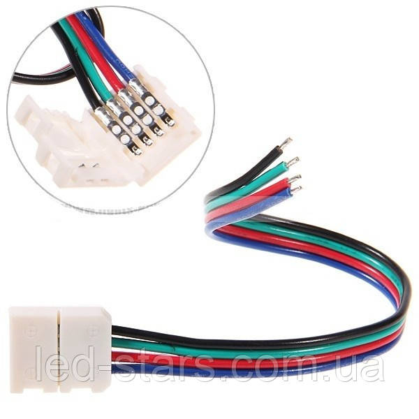 З'єднувальний кабель + конектор пластиковий 10 mm NEW 4pin