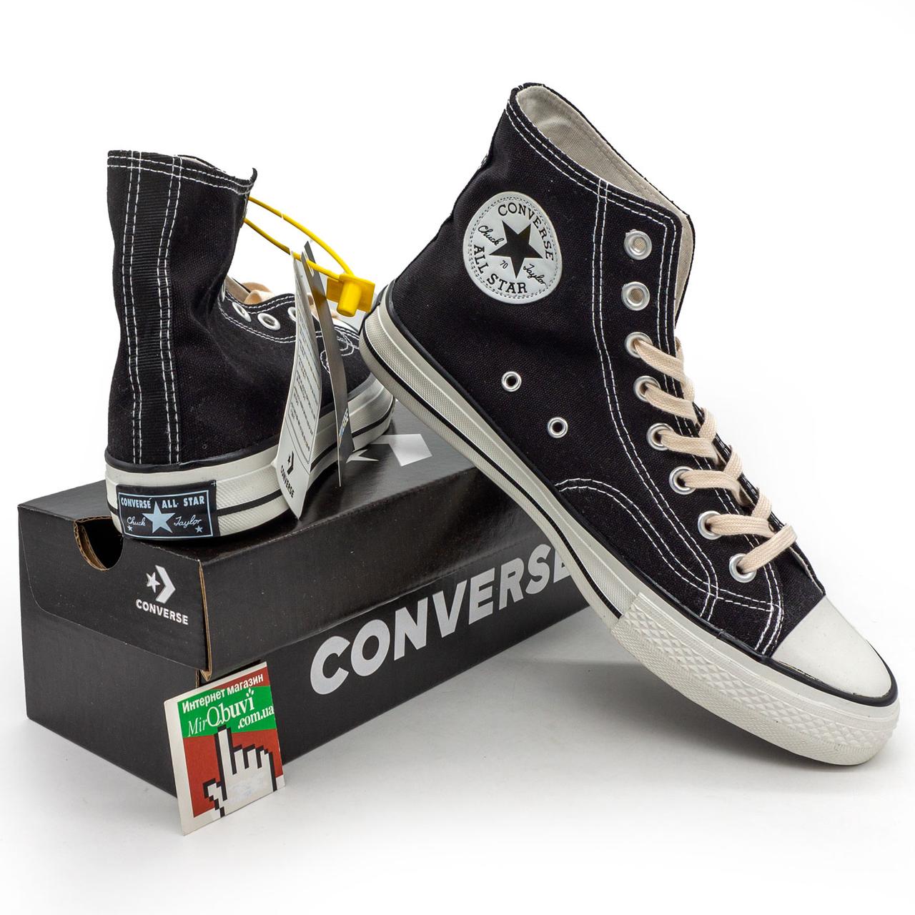 Кеди Converse Chuck 70 високі чорно-білі 36. Розміри в наявності: 36, 37, 38, 39, 40, 41, 42.