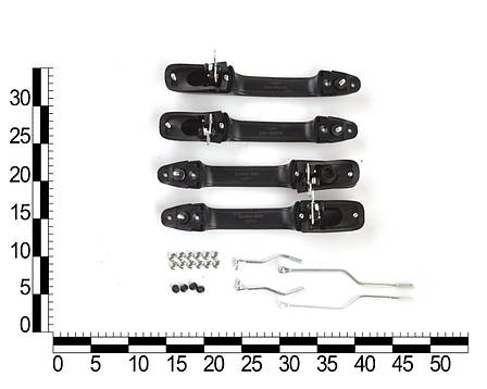 Євроручка дверей ВАЗ 2109-099, 2114-15 зовнішня, н/о (к-т 4 шт.) кор. уп., фото 2