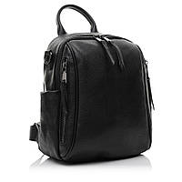 Рюкзак жіночий шкіряний чорний BAGS4LIFE 1105