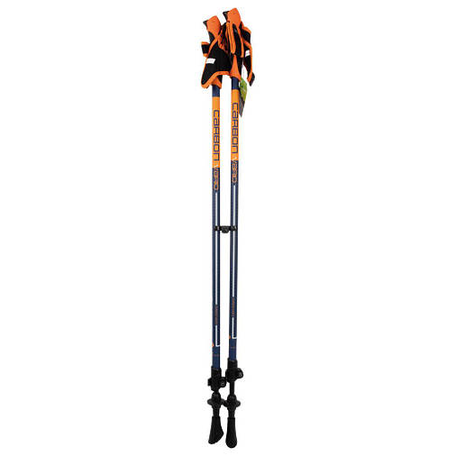 Палиці для скандинавської ходьби Birki Nordic Walking Carbon Vario 105-145 см Blue/Orange, фото 2