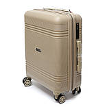 Маленька валіза для ручної поклажі з поліпропілену, 25 л Snowball бежева, фото 2