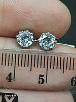 Шикарні жіночі Срібні сережки 925пробі Rh(покриті родієм) МН 18, фото 3