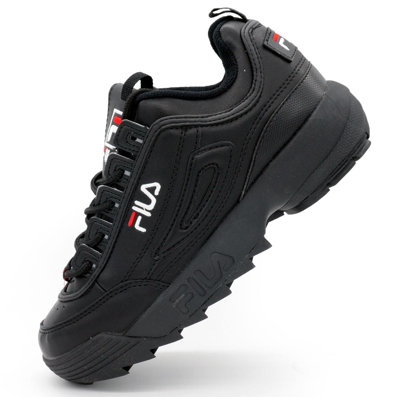 Жіночі повністю чорні кросівки FILA Disruptor 2. Топ якість! 36. Розміри в наявності: 36, 37.