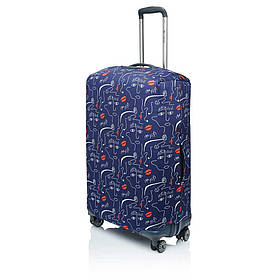 Чохол для валізи маленького розміру Vito Torelli синій силует