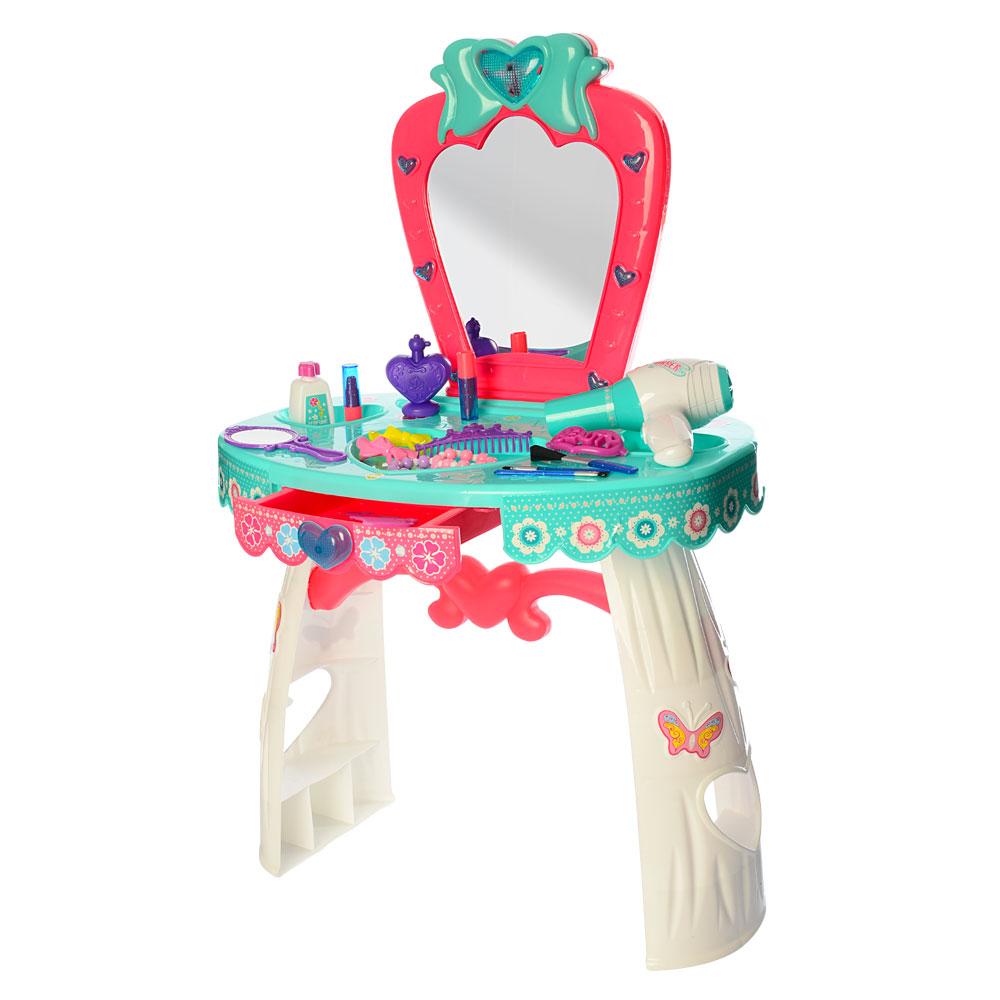 Трюмо для дівчинки (фен, гребінець, косметика, прикраси, шпильки, флакони, музика, звук, світло) 8237, фото 1