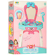 Трюмо для дівчинки (фен, гребінець, косметика, прикраси, шпильки, флакони, музика, звук, світло) 8237, фото 4