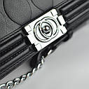 Маленька популярна жіноча сумка клатч через плече, Чорна модна міні сумочка крос-боді на товстому ланцюжку, фото 8