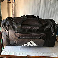 1000D сірий Большая спортивная сумка "adidas с ремнем на плечо, дорожная сумка 30*36*70 оптом