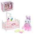 Набір меблів "Дитяча спальня" з фігуркою зайчика (аналог Sylvanian families) арт. 6621-7, фото 3