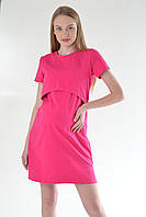 Сукня рожеве футболка для вагітних і годуючих Коротка літня сукня 42-56