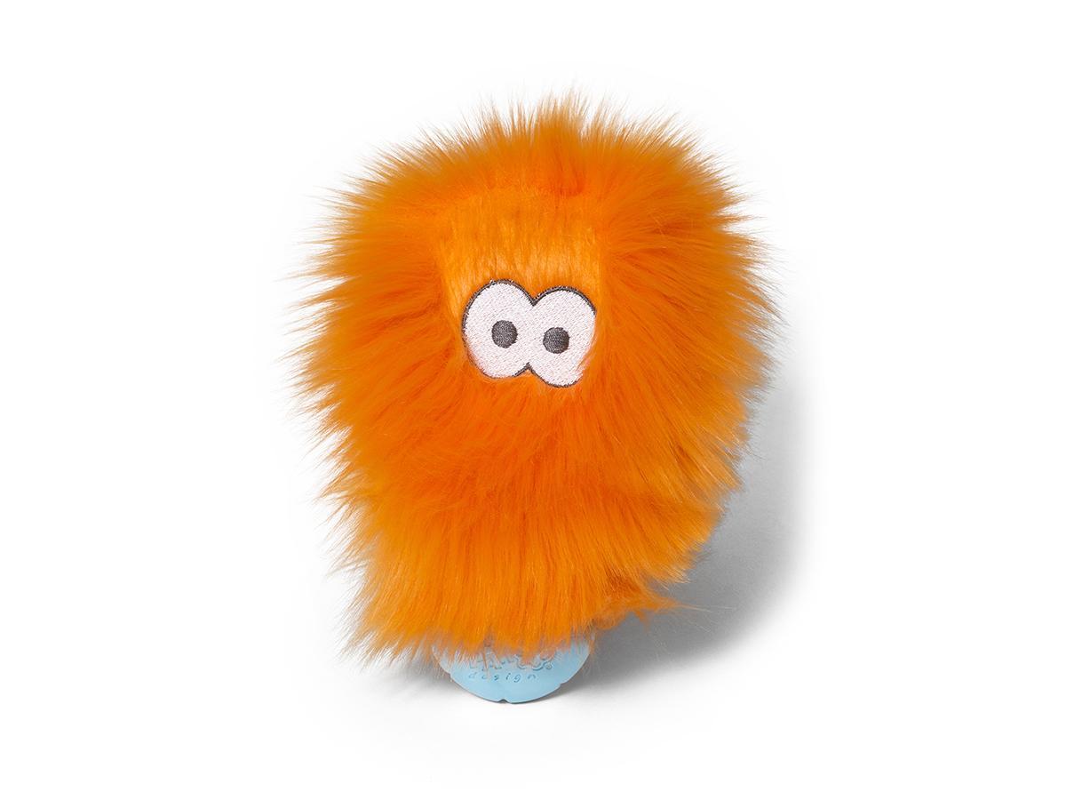 Іграшка для собак West Paw Rosebud Zogoflex HardyTex пухнаста пищалка 15х13 см Помаранчевий (DD005ORF)