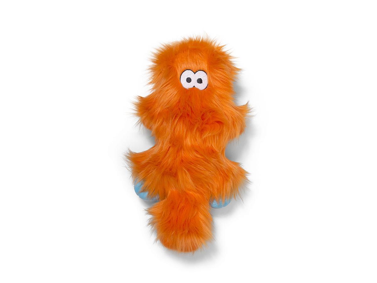 Іграшка для собак West Paw Sanders Zogoflex HardyTex пухнаста пищалка 15х13 см Помаранчевий (DD004ORF)