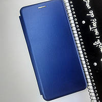 Чехол кожаный книжка синий Classy с визитницей для Xiaomi Redmi 9 / Чехол книжка кожаная на редми 9