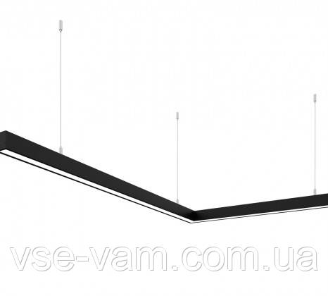 Керований кутовий світлодіодний світильник X-LED 80ВТ чорний (800*800*43) LSNA-80db