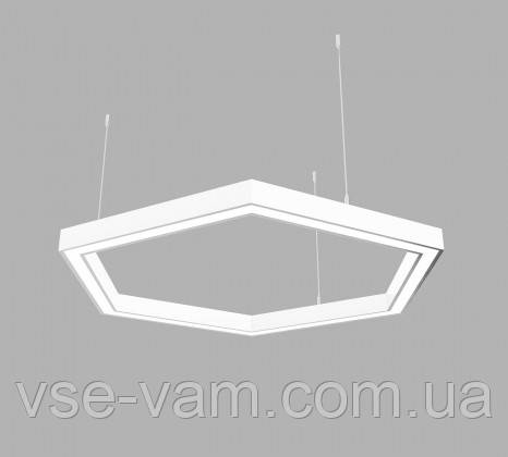 Керований світлодіодний світильник X-LED 120Вт шестикутник білий (860*745*43) LSNH-120dw