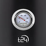 СТОК T24 Ретро чайник 1,7-літровий термометр (матовий чорний), фото 5