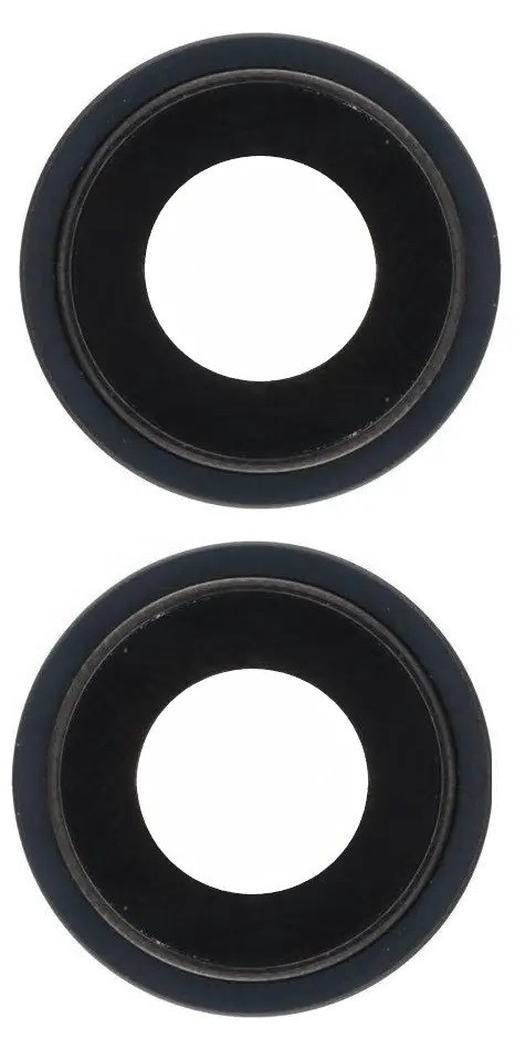 Скло камери для iPhone 14, iPhone 14 Plus чорне + кільце (комплект 2 шт.), фото 1