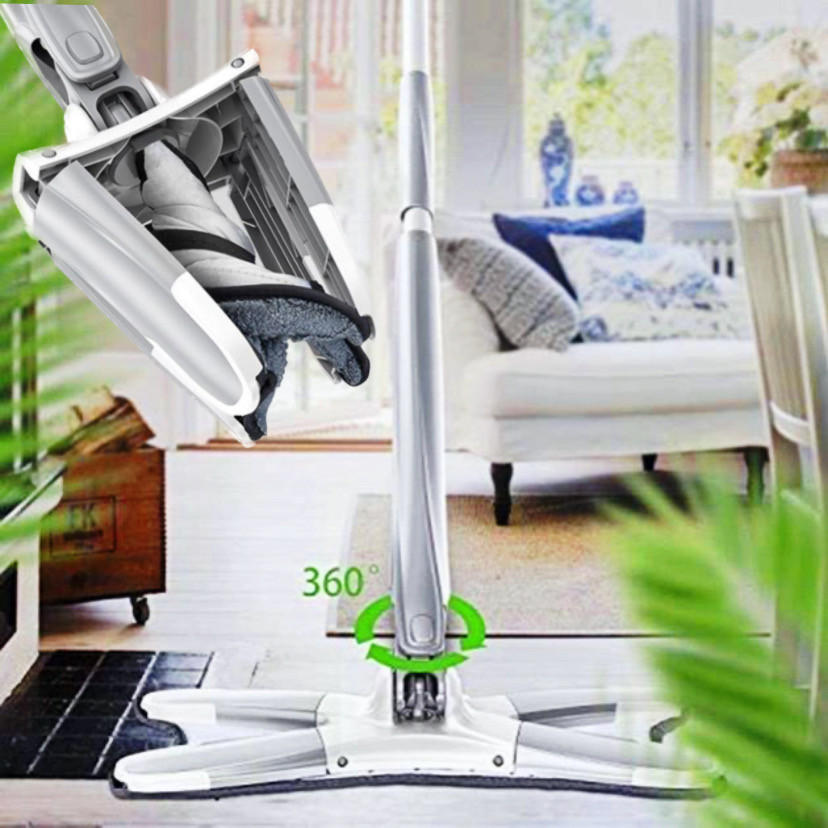 Швабра з відтискачем X-Type 360 метелик Швабра хрещата з відтискачем «Чисті руки» Flat Mop, фото 1