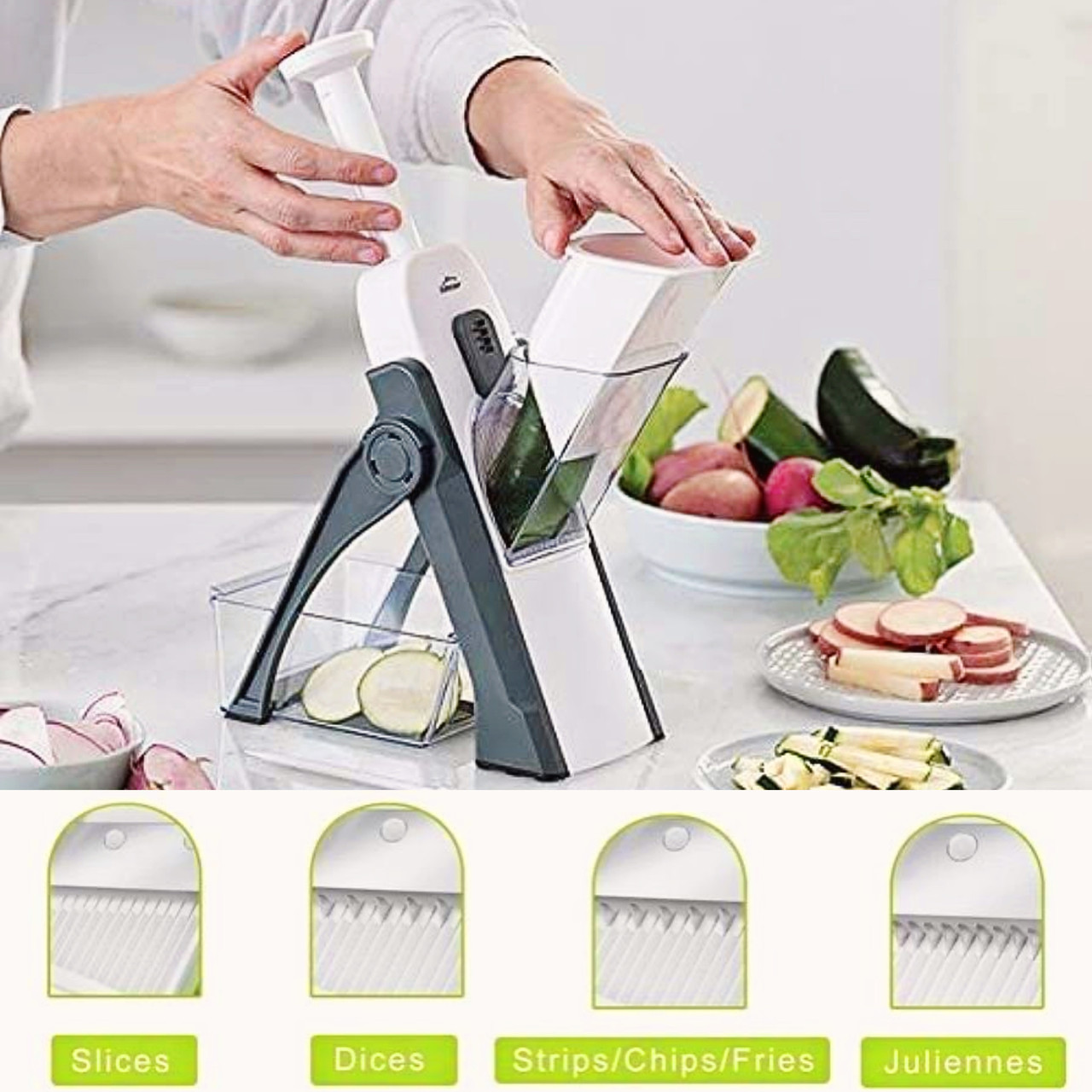 Мультислайсер-тертка для овочів Delimano Brava Spring Slicer, фото 1