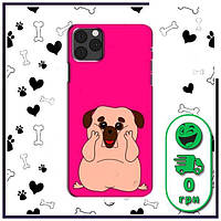 Чехол с картинкой "Веселый Мопсик" Айфон 11 Про / Чехлы iPhone 11 Pro Собака Мопс