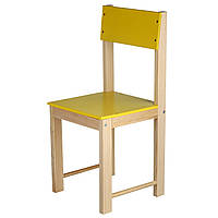 Дитячий стілець дерев'яний ИГРУША 64 см Жовтий R_1951