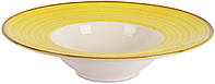 Тарелка глубокая для пасты и салата IPEC TERRA /27 см желтая