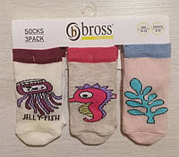 Детские носочки для малышей , Bross, Турция планшет 3 пары .