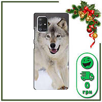 Чехол "Волк на снегу" Самсунг Галакси А52с (5G) / Чехлы (Балый Волк) Samsung Galaxy A52s 5G (A528)